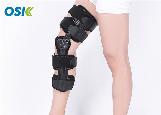 Schwarze Knie-Stützklammer mit Bewegungsbereich-Scharnier-FDA-Bescheinigung